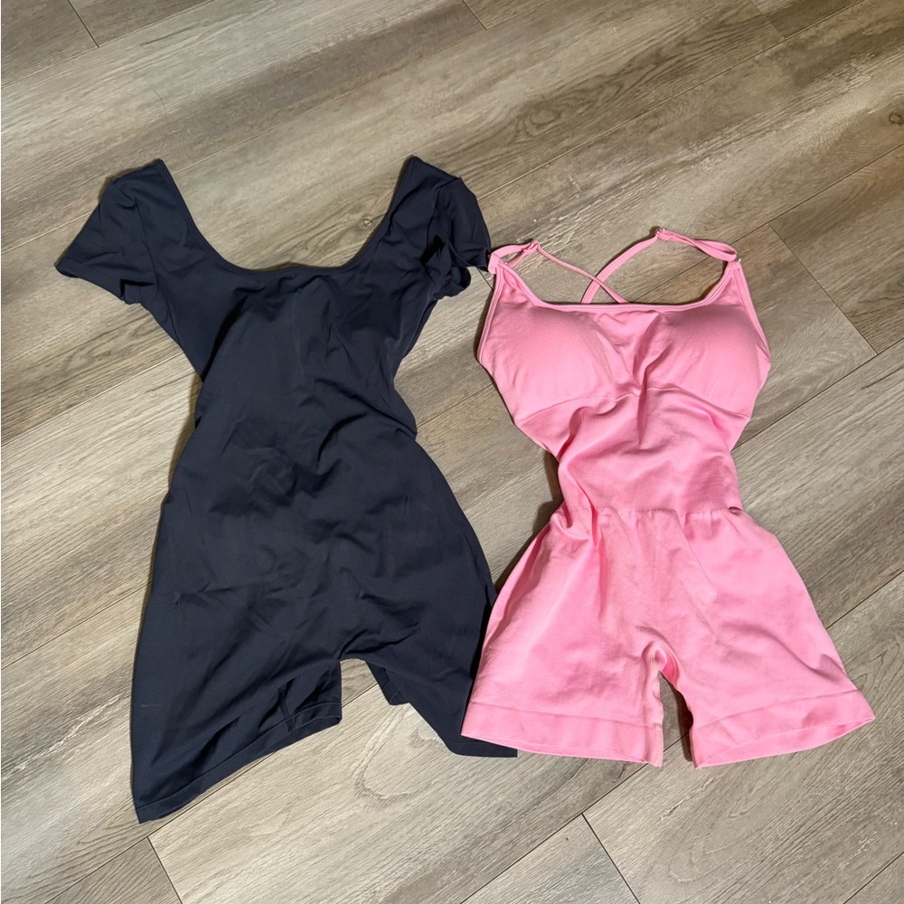 Romper  Set - Blue and Pink